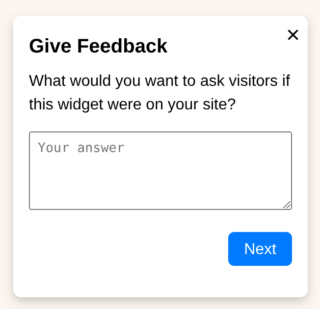 The Signaldeck feedback widget
