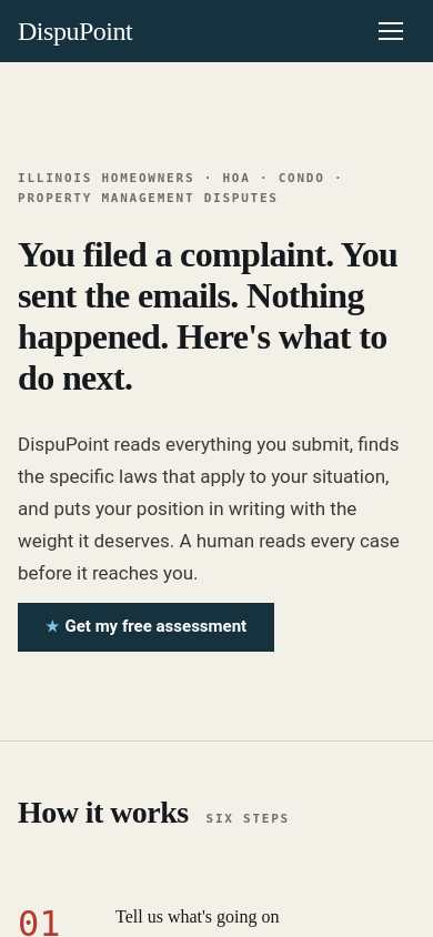 DispuPoint mobile screenshot