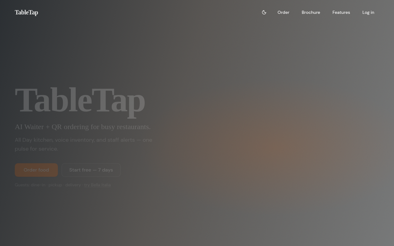 GetTableTap desktop screenshot