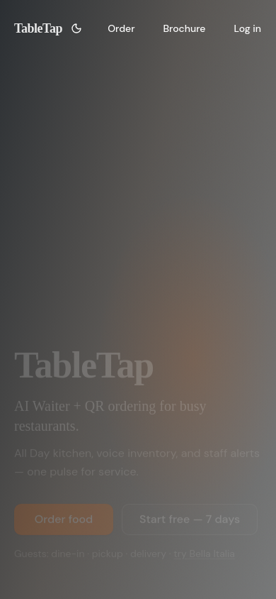 GetTableTap mobile screenshot