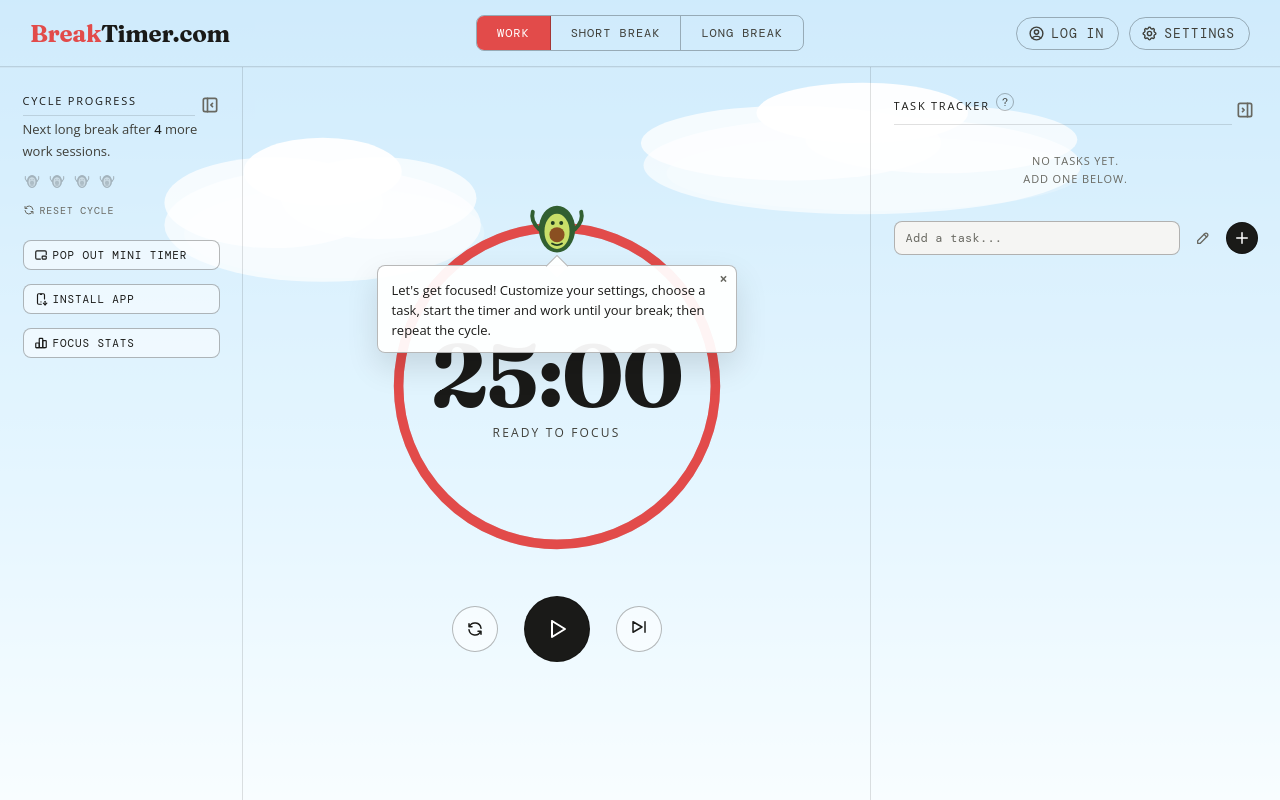 Break Timer desktop screenshot